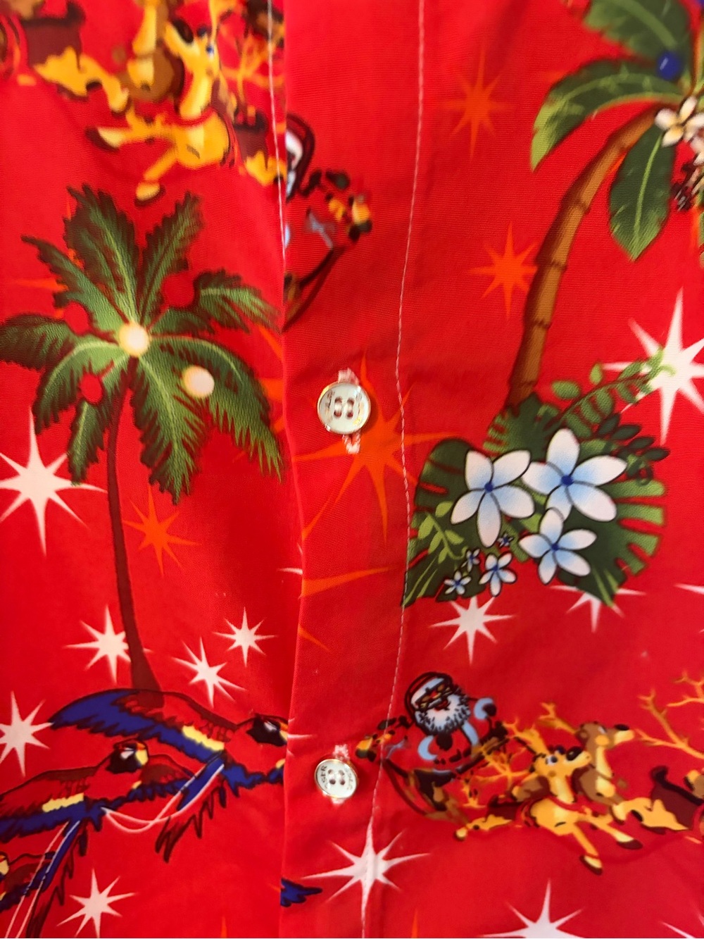🆕💜SSLR Men’s Christmas Hawaiian Shirt Santa Reindeer Classic Car Button Up NWOT - Picture 6 of 10